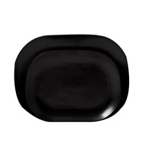 보울보울 레트로라인 오발 플레이트 2p 세트 미드나잇블랙, 1세트, 2종