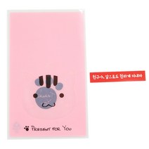 황씨네도시락 비접착 애니멀 봉투 고양이 100p + 스티커 빨강띠지 친구야 앞으로도 친하게 지내자 100p, 1세트