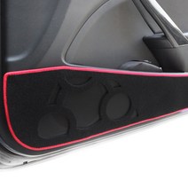 본투로드 노블레스 도어커버 1열 + 2열 + 블랙 원단 + 레드 라인 + DUB 종이 방향제, 쌍용, 코란도스포츠 2012년~