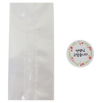 황씨네도시락 투명M봉투 30p + 꽃 원형 스티커 선생님 고맙습니다 30p, 1세트