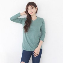 팡팡샵 T 긴 뉴트럴V넥수유