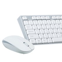 플레오맥스 무선 키보드 마우스 콤보 세트, AVEC-WMK110, 화이트, 일반형