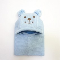 엠케이 유아용 곰돌이 폼폼 넥워머