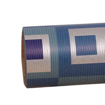 헬로우닝닝 종이 롤포장지 53cm x 18m, 스퀘어 블루(R507), 1개