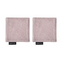 보울보울 볼볼모던 사각 코튼 코스터 2p, 핑크