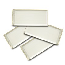 프렐류드 제이드 직사각 플레이트 25cm 아이보리, 4개입, 단품
