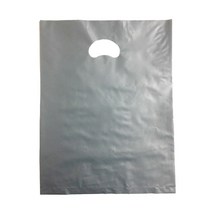 팩스타 펀칭 비닐 포장봉투 가로 30cm x 세로 40cm, 회색, 50개입