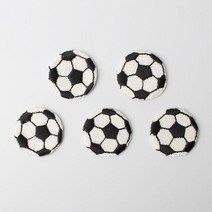 패션포인트 미니 자수 와펜 26 x 26 mm, 축구공, 5개입