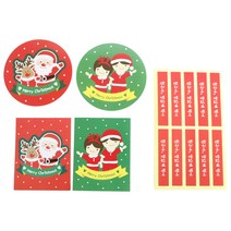 크리스마스 머핀컵덮개 소년소녀 10p + 머핀컵덮개 산타 10p + 캔디홀더 소년소녀 10p + 캔디홀더 산타 10p + 스티커 빨강띠지맛있게 40p, 1세트