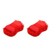 블럭마트 세차장갑 워시미트 레드, 2개입