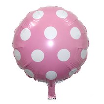 풍선팜 서클 패턴 라운드 호일 풍선 45 x 45 cm, 핑크, 40개입