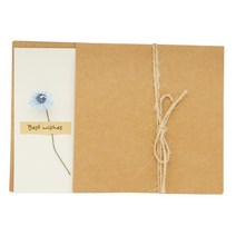 도나앤데코 클로이 편지지 + 크라프트 봉투 + 미니데이지 꽃데코, 하늘, 5세트