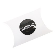 황씨네도시락 반달상자 화이트 30p + 원형 감사합니다 스티커 블랙 30p, 혼합 색상, 1세트