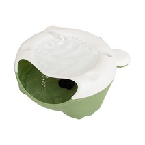 바나나빌딩 반려동물 자동 급수기, 화이트 + 그린, 1개