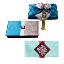 팔복상회 예단함 현금예단함 쪽빛색 + 예단비봉투 민트, 혼합 색상, 1세트