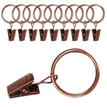 아이프렌즈 메탈릭 커튼 집게링 32mm, 브론즈, 10개입