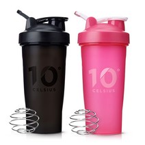 10도씨 블렌딩 쉐이커 보틀 600ml 블랙 + 핑크