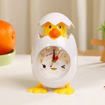 제이아울 달걀병아리 인테리어 탁상시계, 흰색