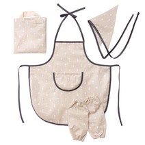 비단길 친환경 방수앞치마 + 두건 + 팔토시 + 가방 세트