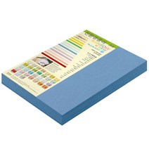 종이문화 두꺼운양면 카드지 레인보우카드 No.17 딥블루, A4, 100매