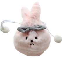 미니띠네 귀여운 리본토끼 파우치, 핑크, 1개