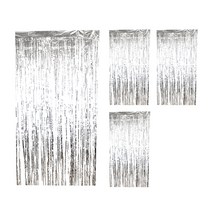 파티쇼 파티은박수술커튼 4p, 실버