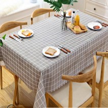 마켓감성 방수격자 테이블보, 타입9, 90 x 140 cm