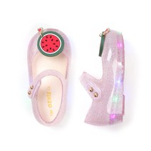 오즈키즈 여아용 아사삭수박 LED 젤리 샌들