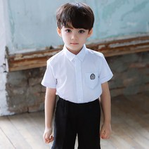 잭키드 남아용 마크 반팔 남방