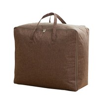 해강 패브릭 이불 정리가방 중형, 무지브라운, 1개