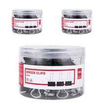 델리 메탈 더블클립 3호 32mm E8563A 블랙 24p, 3개
