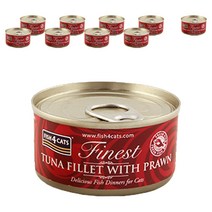 피쉬포캣 고양이 간식캔 70g, 참치 + 새우, 10개