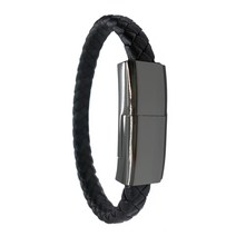 디지지 갤럭시 C타입 팔찌 고속충전케이블 20cm, 블랙, 1개, 0.2m