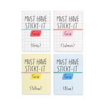 왈가닥스 머스트 해브 스티키 점착메모지 4p, Grid, 1세트