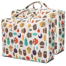 하늬통상 패브릭 이불정리함 초특대형, 부엉이, 2개