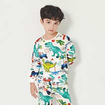 유니프랜드 아동용 그린월드 오가닉 쟈가드 9부내의 상하세트