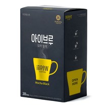 맥널티 아이브루 모카 블랙 원두커피믹스, 1g, 200개