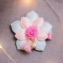 비단길 예빈 장미 집게핀