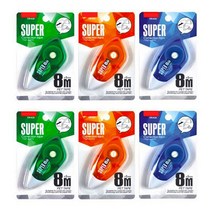 다다 가성비 슈퍼 수정테이프 8m, 랜덤 발송, 6개