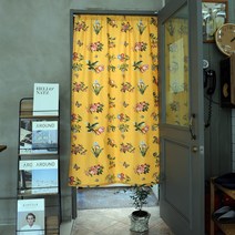 하임앤하임 레트로 옐로우 가리개커튼