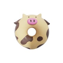 Karlie 도넛 반려견 라텍스 장난감 11cm, 카우, 1개