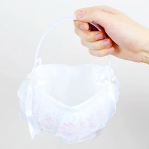 셀프 웨딩 하트리본 화동바구니, 혼합색상