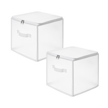 노바리빙 ONNI 리빙 수납박스 큐브 27L, 화이트, 2개