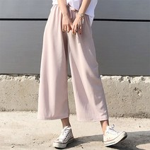 마이시즌 여성 미즈 와이드 8부 팬츠