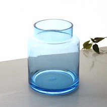 크린 컬러 유리 화병, 블루