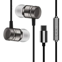 bob Type C 메탈 커널형 이어폰, 블랙, KERC-003