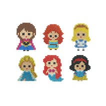 공주 블링 + 칼라큐빅세트 A 6종 보석십자수 DIY 키트, 혼합색상, 1세트