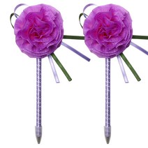 포포팬시 러블리 플라워 볼펜, 퍼플, 2개