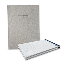 꼼꼬미 클레이 바인더 A5   메모패드 2p, 라이트차콜(바인더), 화이트(메모패드), 1세트