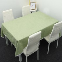 마켓피오 주방 린넨 레이스 고급 식탁보, 그린, 140 x 180 cm